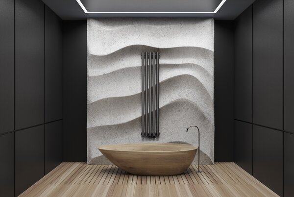 Regnis Lazur LA, topné těleso 330x1000mm se středovým připojením 50mm, 428W, bílá matná, LAZURLA/1000/330/D5/WHITE