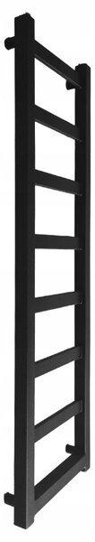 Regnis DEX, topné těleso 300x730mm se středovým připojením 50mm, 360W, černá matná, DEX73/30/D5/BLACK