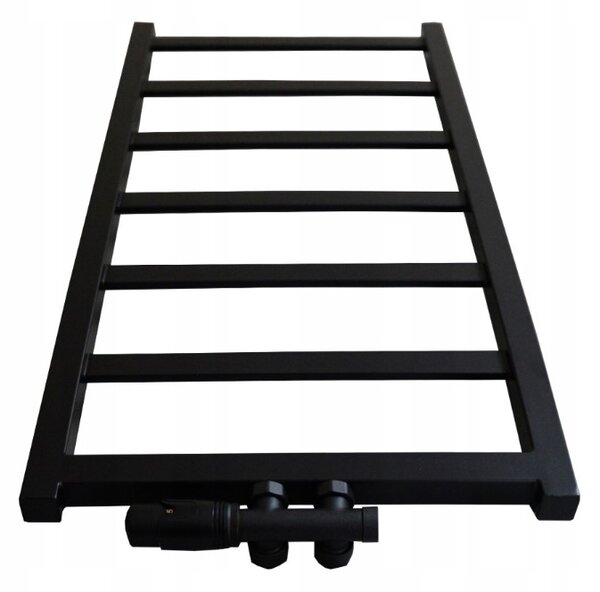 Regnis DEX, topné těleso 300x730mm se středovým připojením 50mm, 360W, černá matná, DEX73/30/D5/BLACK