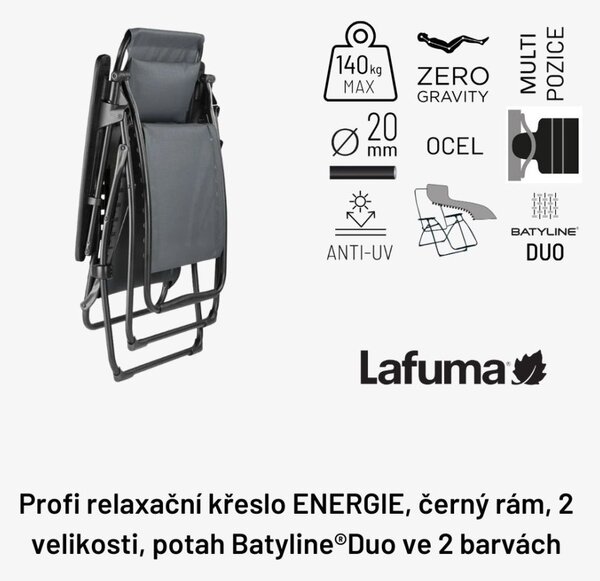 Profi relaxační křeslo ENERGIE šedá Storm