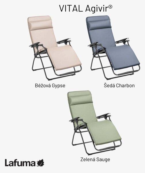 Profi zdravotní relaxační křeslo VITAL šedá Charbon