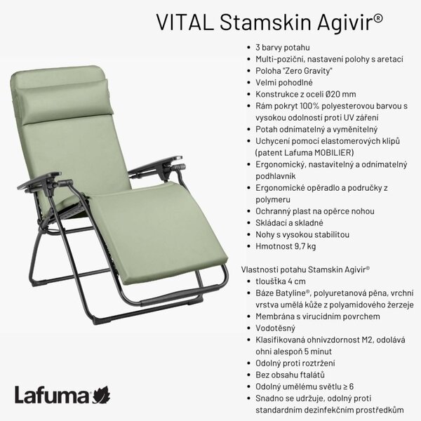 Profi zdravotní relaxační křeslo VITAL šedá Charbon