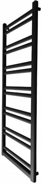 Regnis Retro, topné těleso 440x900mm se středovým připojením 50mm, 436W, černá matná, RETRO90/40/D5/BLACK