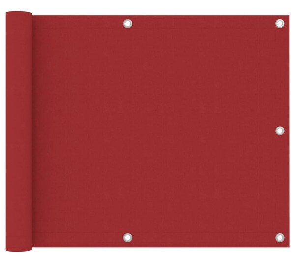 Balkónová zástěna červená 75 x 300 cm oxfordská látka