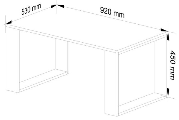 Konferenční stolek NOX dub craft / černý