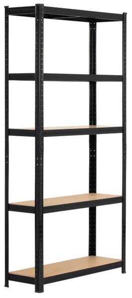 Kovový regál 90x30x180 cm černý
