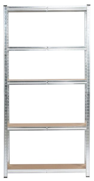 Kovový regál 90x30x180 cm stříbrný