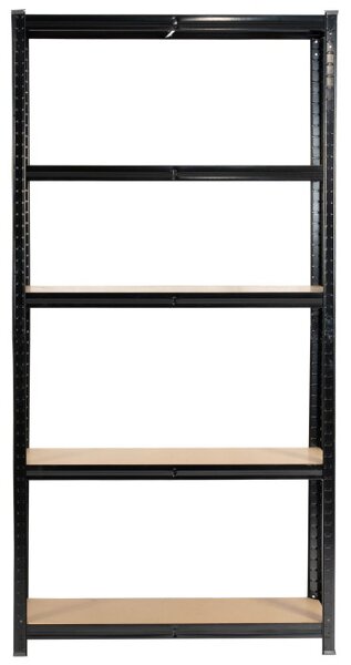 Set 2 kovových regálů 90x40x180 černý