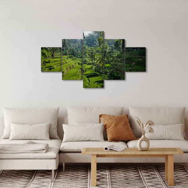 Obraz rýžových teras Tegalalang, Bali (125x70 cm)