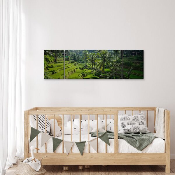 Obraz rýžových teras Tegalalang, Bali (170x50 cm)