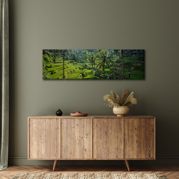 Obraz rýžových teras Tegalalang, Bali (170x50 cm)