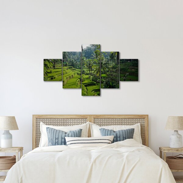 Obraz rýžových teras Tegalalang, Bali (125x70 cm)