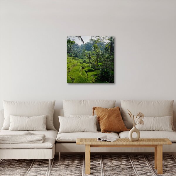 Obraz rýžových teras Tegalalang, Bali (30x30 cm)