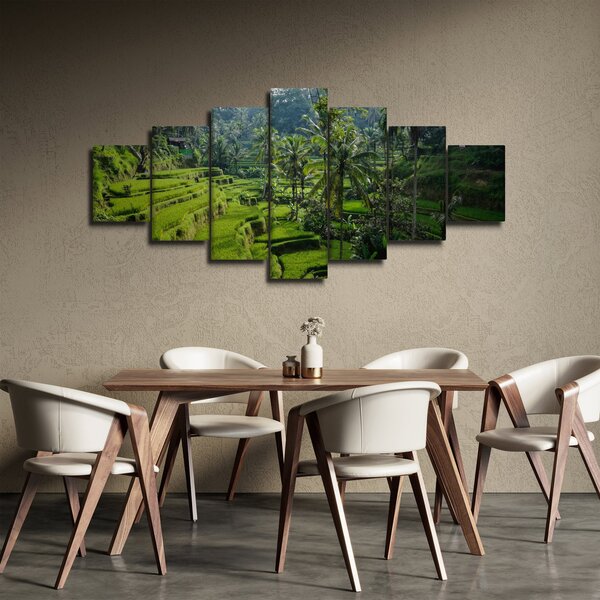 Obraz rýžových teras Tegalalang, Bali (210x100 cm)