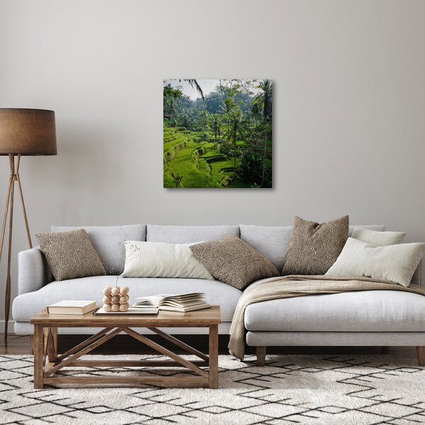 Obraz rýžových teras Tegalalang, Bali (30x30 cm)
