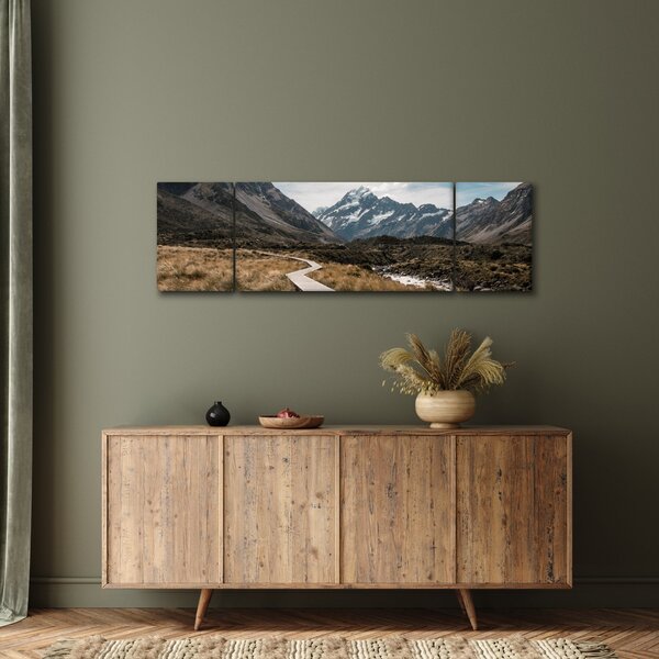 Obraz - Chodník v údolí hory Mt. Cook (170x50 cm)