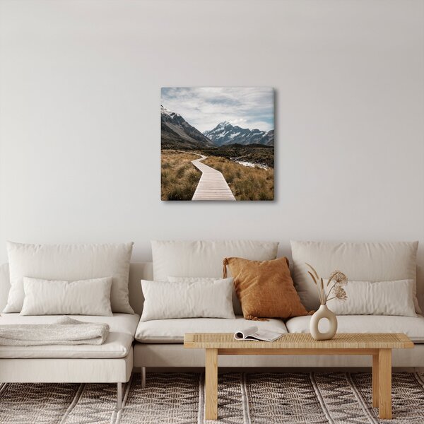 Obraz - Chodník v údolí hory Mt. Cook (30x30 cm)