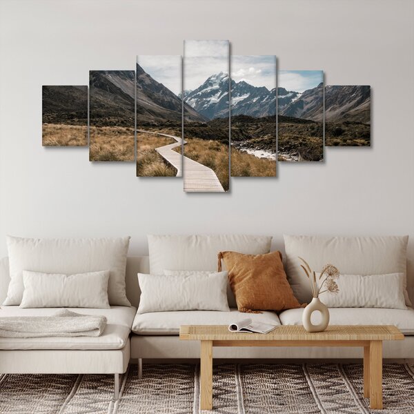 Obraz - Chodník v údolí hory Mt. Cook (210x100 cm)