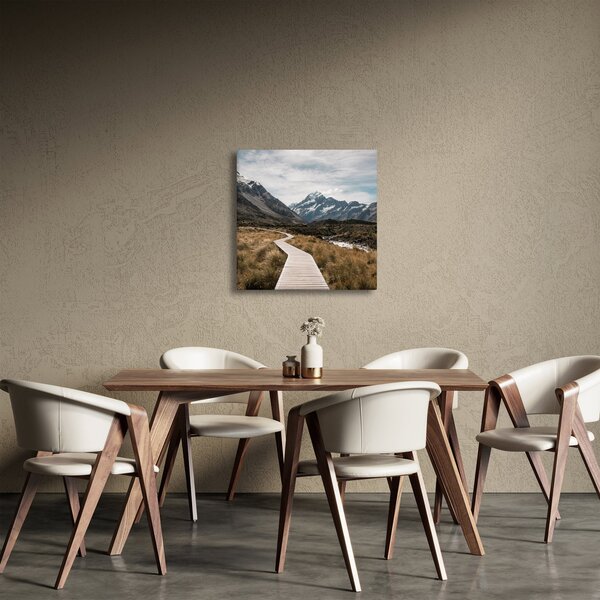 Obraz - Chodník v údolí hory Mt. Cook (30x30 cm)