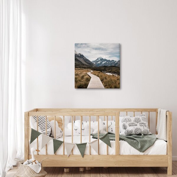 Obraz - Chodník v údolí hory Mt. Cook (30x30 cm)