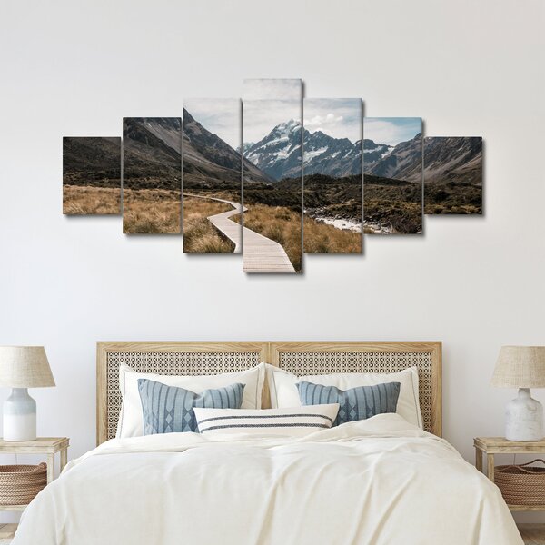 Obraz - Chodník v údolí hory Mt. Cook (210x100 cm)