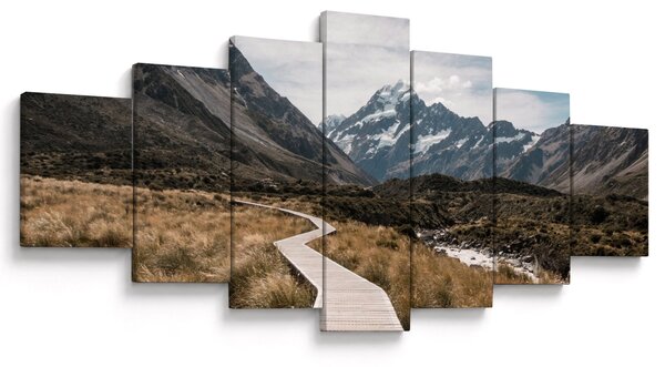 Obraz - Chodník v údolí hory Mt. Cook (210x100 cm)