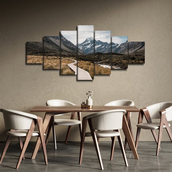 Obraz - Chodník v údolí hory Mt. Cook (210x100 cm)