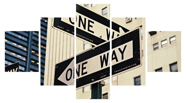 Obraz - New York ONE WAY (125x70 cm)