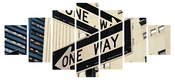 Obraz - New York ONE WAY (210x100 cm)