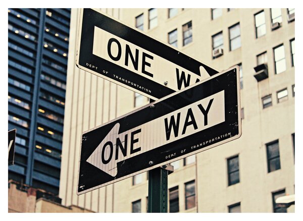 Obraz - New York ONE WAY (70x50 cm)