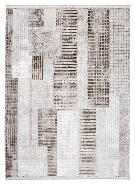 Makro Abra Kusový koberec SAHARA K924D Moderní Geometrický krémový béžový Rozměr: 120x170 cm