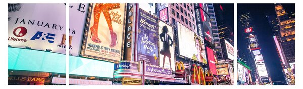 Obraz - New York Theater District (170x50 cm)