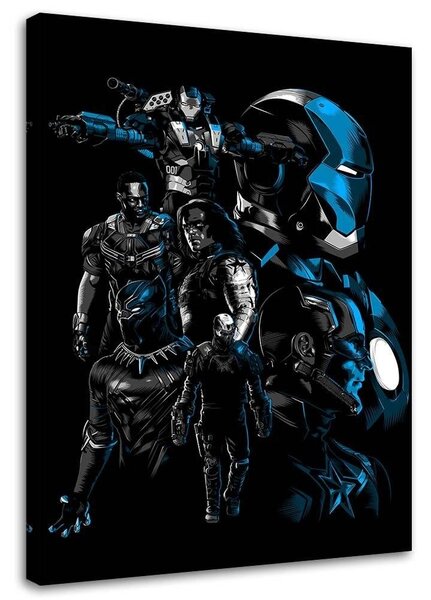 Obraz na plátně Všechny postavy z populárního filmu Captain America - Alberto Perez Rozměry: 40 x 60 cm