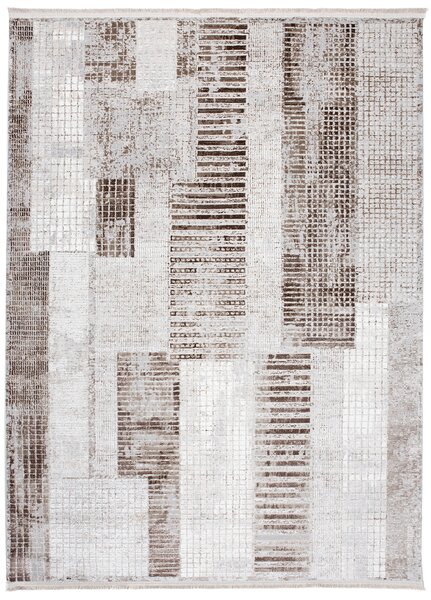Makro Abra Kusový koberec SAHARA K924D Moderní Geometrický krémový béžový Rozměr: 120x170 cm