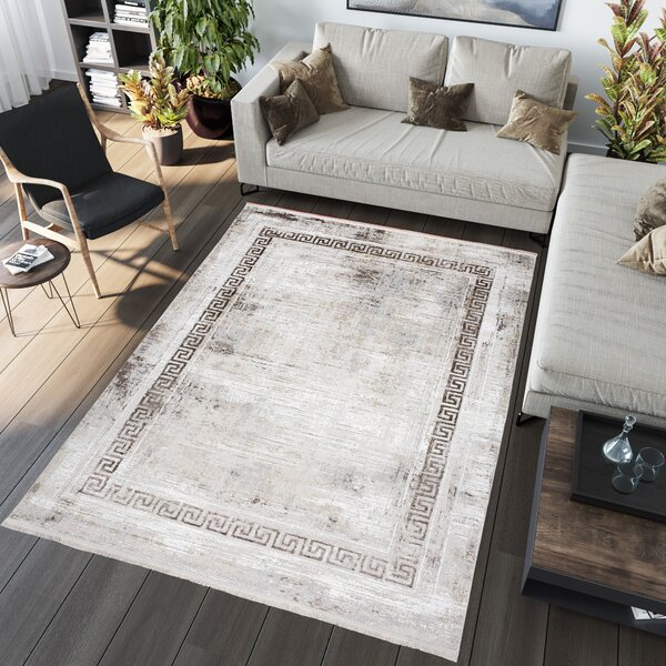 Makro Abra Kusový koberec SAHARA K928D Klasický krémový béžový Rozměr: 80x150 cm