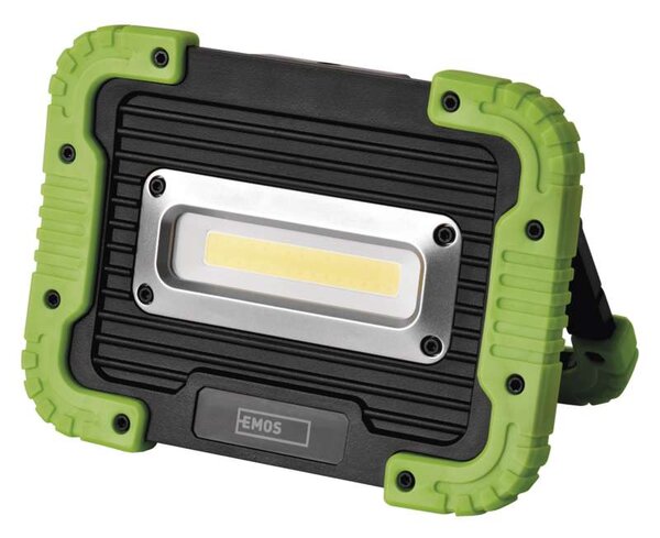 Emos P4533 - Pracovní přenosný dobíjecí LED reflektor 10W, 1000lm, 4400mAh (Přenosný LED reflektor, AKU nabíjení přes USB)