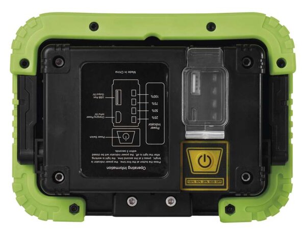 Emos P4533 - Pracovní přenosný dobíjecí LED reflektor 10W, 1000lm, 4400mAh (Přenosný LED reflektor, AKU nabíjení přes USB)