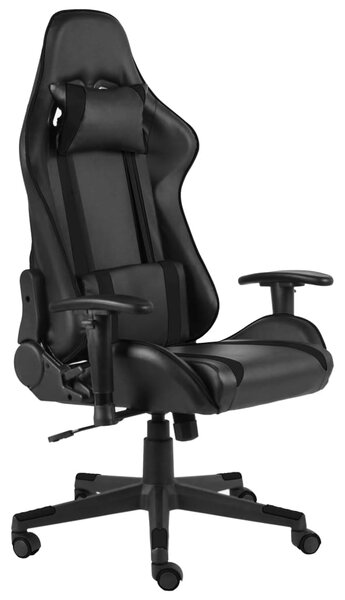 Otočná herní židle černá PVC
