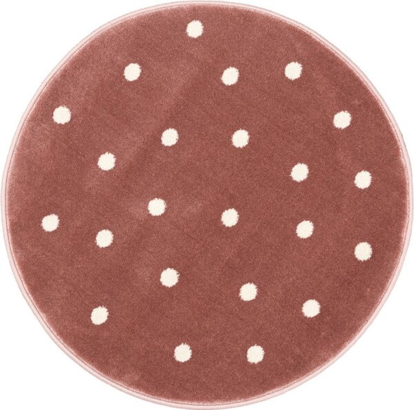 Koberec FD Lush tečky, růžový kruh