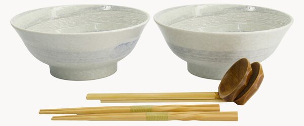 Sada porcelánového nádobí na ramen Hayase, pro 2 osoby, 6 dílů