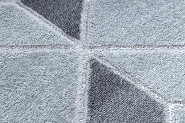 Koberec MEFE B400 Kostka, geometrický 3D strukturální - šedý