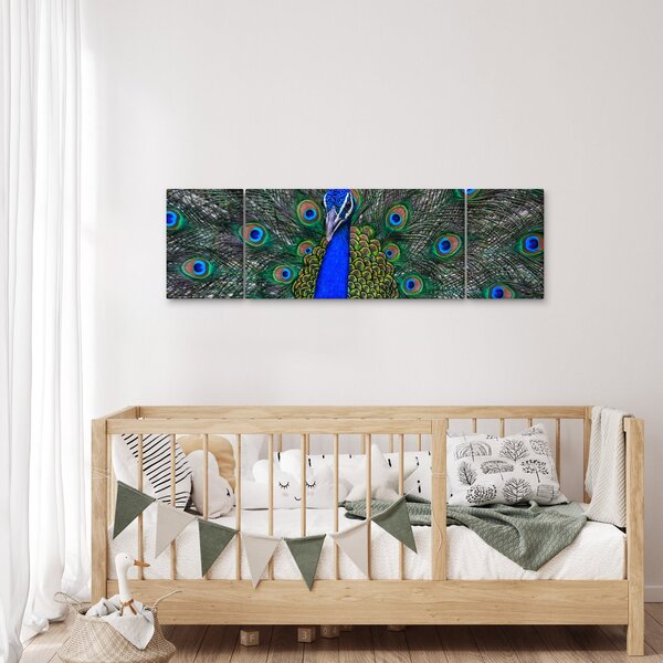 Obraz - Páv (170x50 cm)