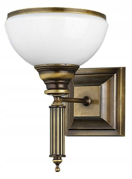 Nástěnné svítidlo Jupiter bílé, zlaté E27 60 W
