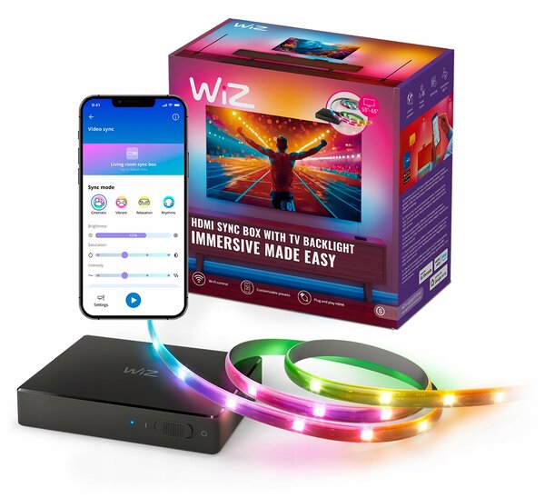 LED pásek WIZ RGBIC pro monitor, televizi TV 55"-65" s HDMI Sync Boxem