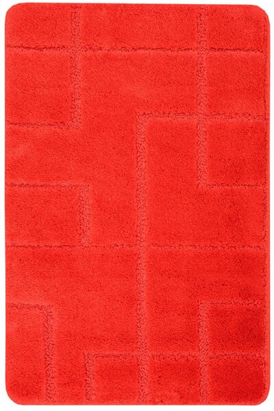 Koupelnový kobereček Inez Red červený / geometrie