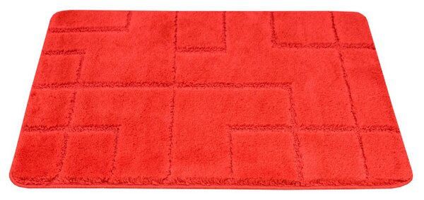 Koupelnový kobereček Inez Red červený / geometrie