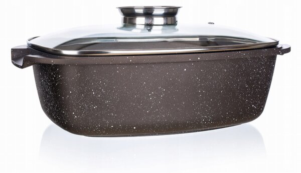 Banquet Pekáč s nepřilnavým povrchem Premium Dark Brown 39,5 x 22 x 11 cm s poklicí s aroma knobem