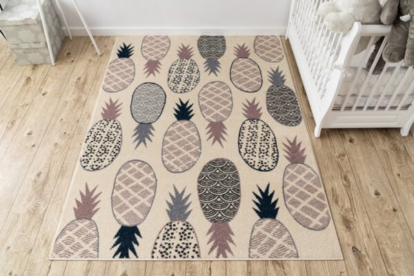 Koberec HEOS 78464 krém / růžový / nebeský / šedý ANANAS