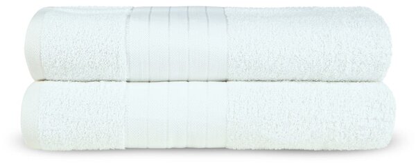 Bílé froté bavlněné osušky v sadě 2 ks 70x140 cm – Good Morning