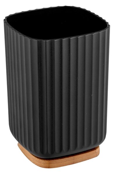 Černý kelímek na kartáčky Wenko Rotello